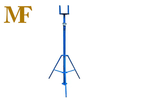Appui vertical peint bleu d'échafaudage de tête de fourchette avec le trépied en acier pour la dalle de poutre