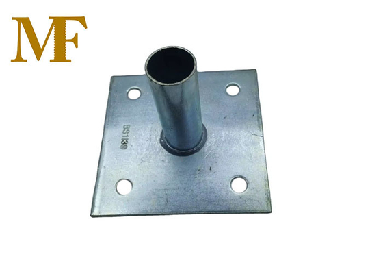 Plaque de base en acier galvanisé de 80 mm avec robinet pour échafaudage