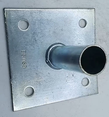 Plaque de base en acier galvanisé de 80 mm avec robinet pour échafaudage