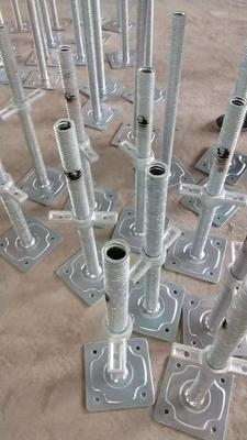 Vérin de base à vis creuse réglable en acier robuste pour échafaudage et construction