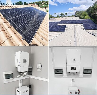 Système complet d'énergie solaire hybride de phase 3 3 kW -30 kW Système d'alimentation par panneau solaire hybride hors réseau