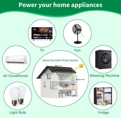 Système complet d'énergie solaire hybride de phase 3 3 kW -30 kW Système d'alimentation par panneau solaire hybride hors réseau