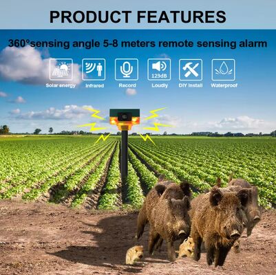 Lampe de poche répulsive ultrasonique pour animaux, rechargeable, à énergie solaire, anti-aboiement des chiens