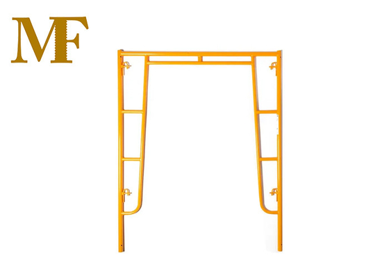 Étape mobile Q235 portail de l'échafaudage H de construction jaune résistante de cadre