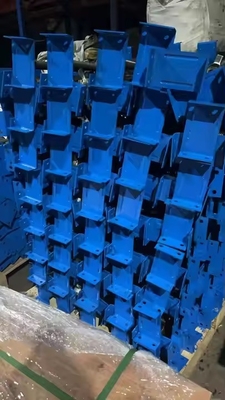 Jack à vis de base en acier à tête en U réglable avec base peinte en bleu